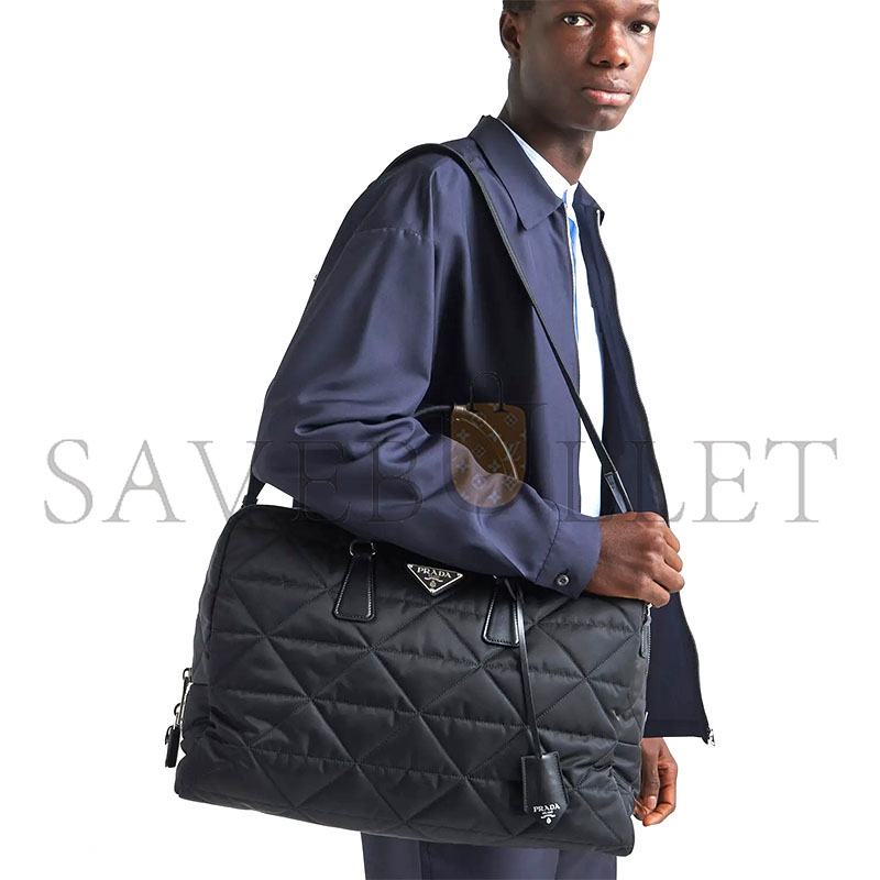 Pra*a quilted re-nylon travel bag 2va009 (45*30.5*15cm)